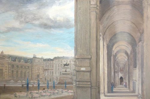 Turin - Piazza and Arcade (76cm x 51cm)