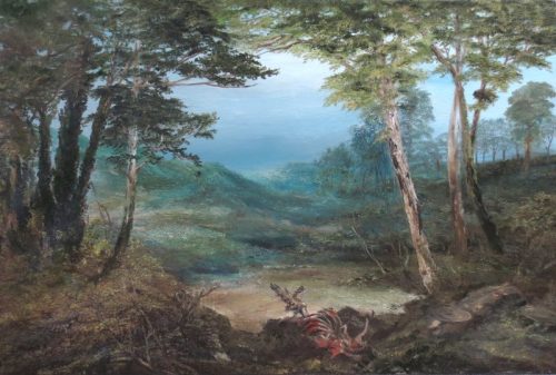 Cairngorms - A Feed Before Nightfall (90cm x 60cm)