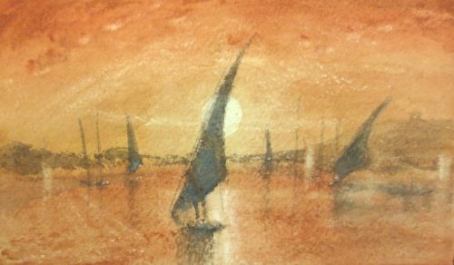 Feluccas in Aswan 2 (13.6cm x 8cm)