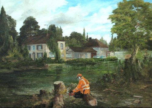Mundesley Millpond (83.5cm x 59.5cm)