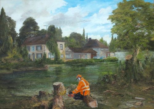 Mundesley Millpond (83.5cm x 59.5cm)