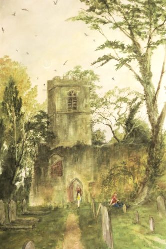 Ayot St Lawrence - The Old Church (37.8cm x 55.9cm) FRAMED