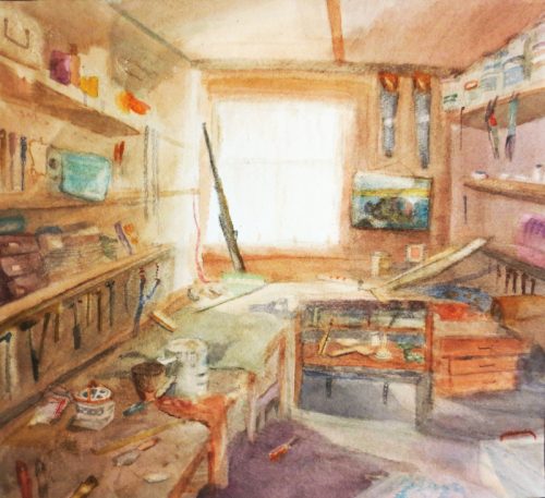 Interior of a Shed (26.2cm x 24cm)