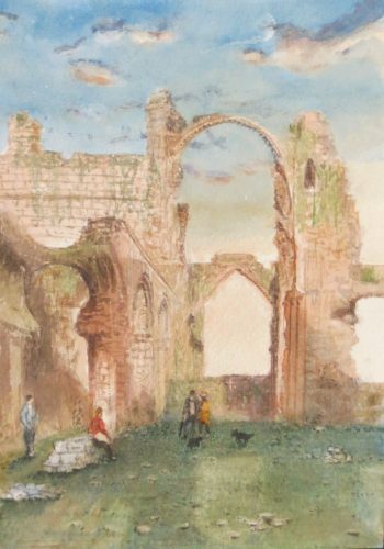Lindisfarne Priory (12.6cm x 17.8cm)