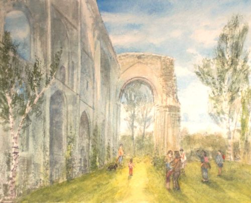 Malmesbury Abbey (17cm x 13.6cm)