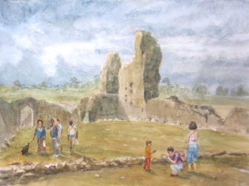 Montgomery Castle (31.4cm x 23cm)