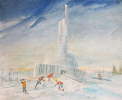 Northern Lights Cathedral, Alta (28.8cm x 23.9cm)