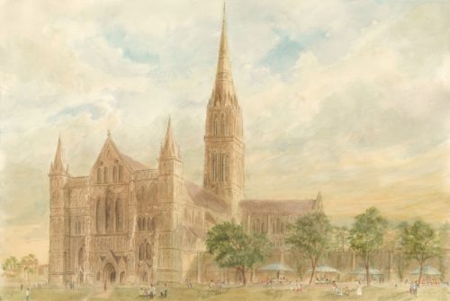 Salisbury Cathedral (56.5cm x 38cm)