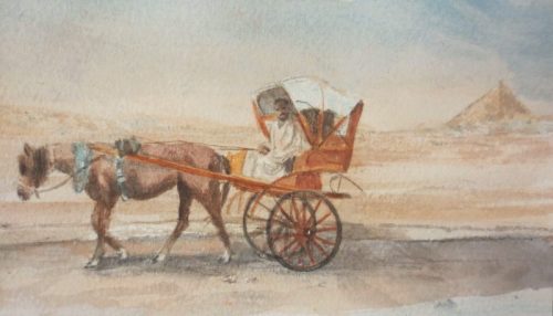 Giza - Horse and Cart (16.5cm x 9.5cm)