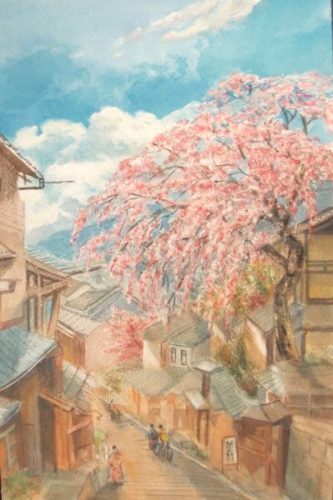 Kyoto - Sannenzaka (18cm x 25cm)