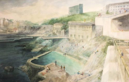 Tidal Pool, Plymouth Hoe (55.8cm x 35.8cm)