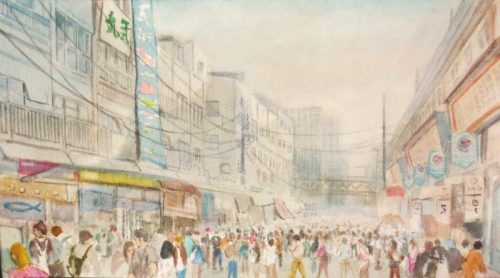 Tokyo - Tsujiki Nippon Fish Port Market (20.7cm x 11.5cm)